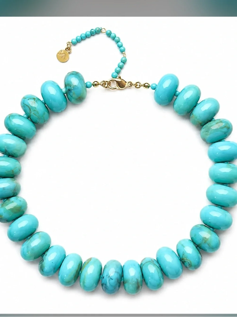 New Mayamar genuine Turquoise oval Beaded Necklace – Women's Jewelry